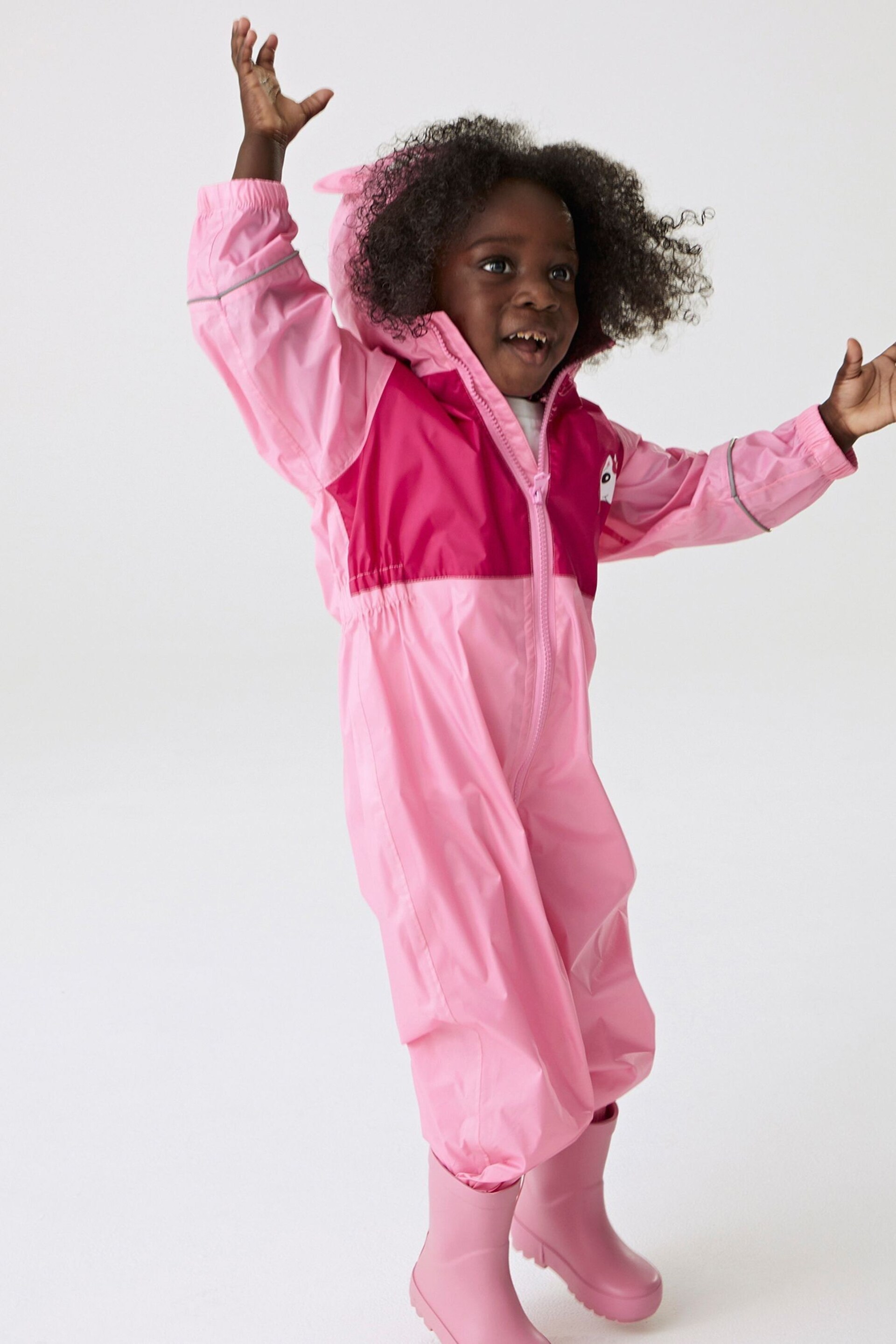 Regatta Pink Charco Waterproof Puddlesuit - Image 3 of 7