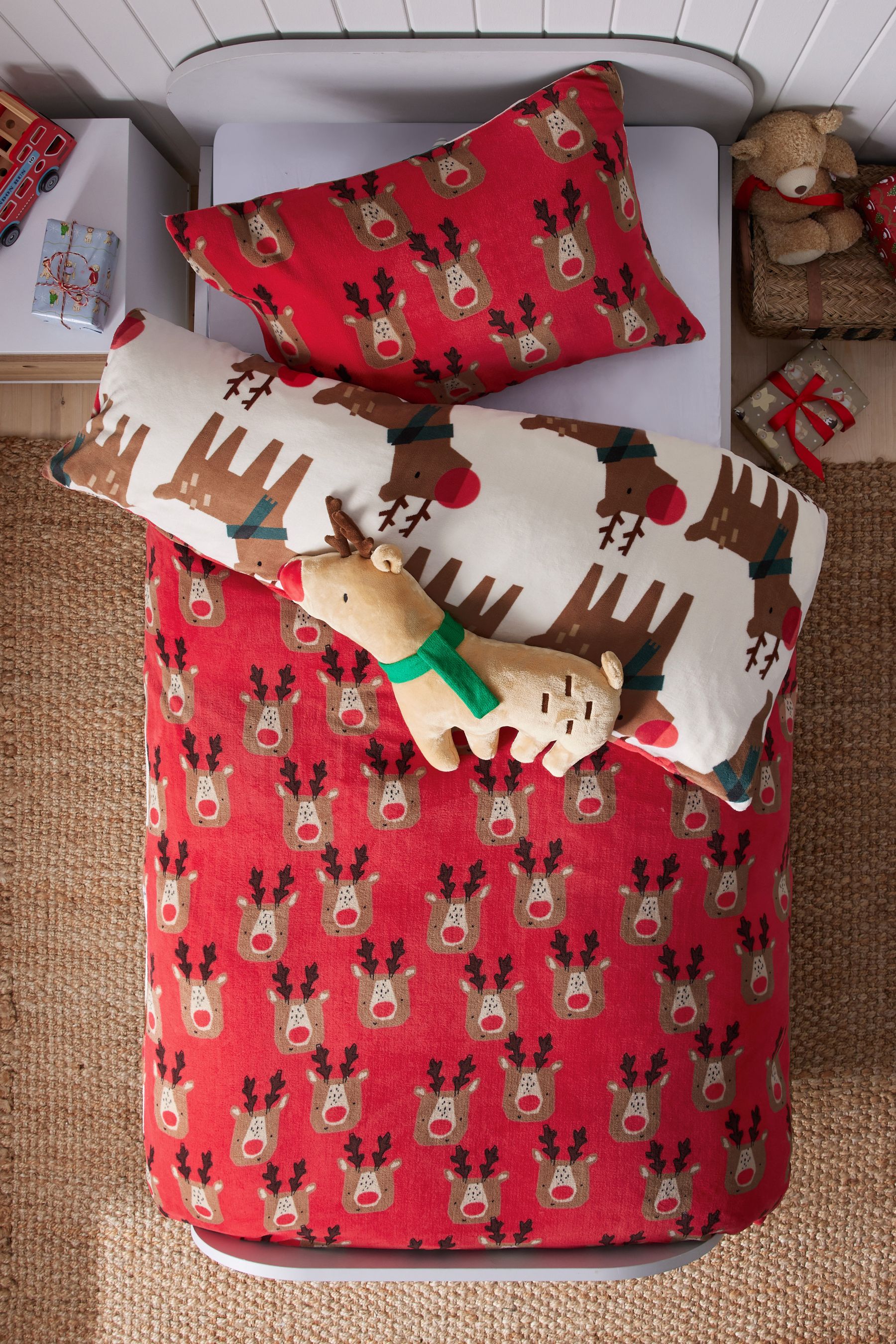 Fleece christmas duvet cover hot sale