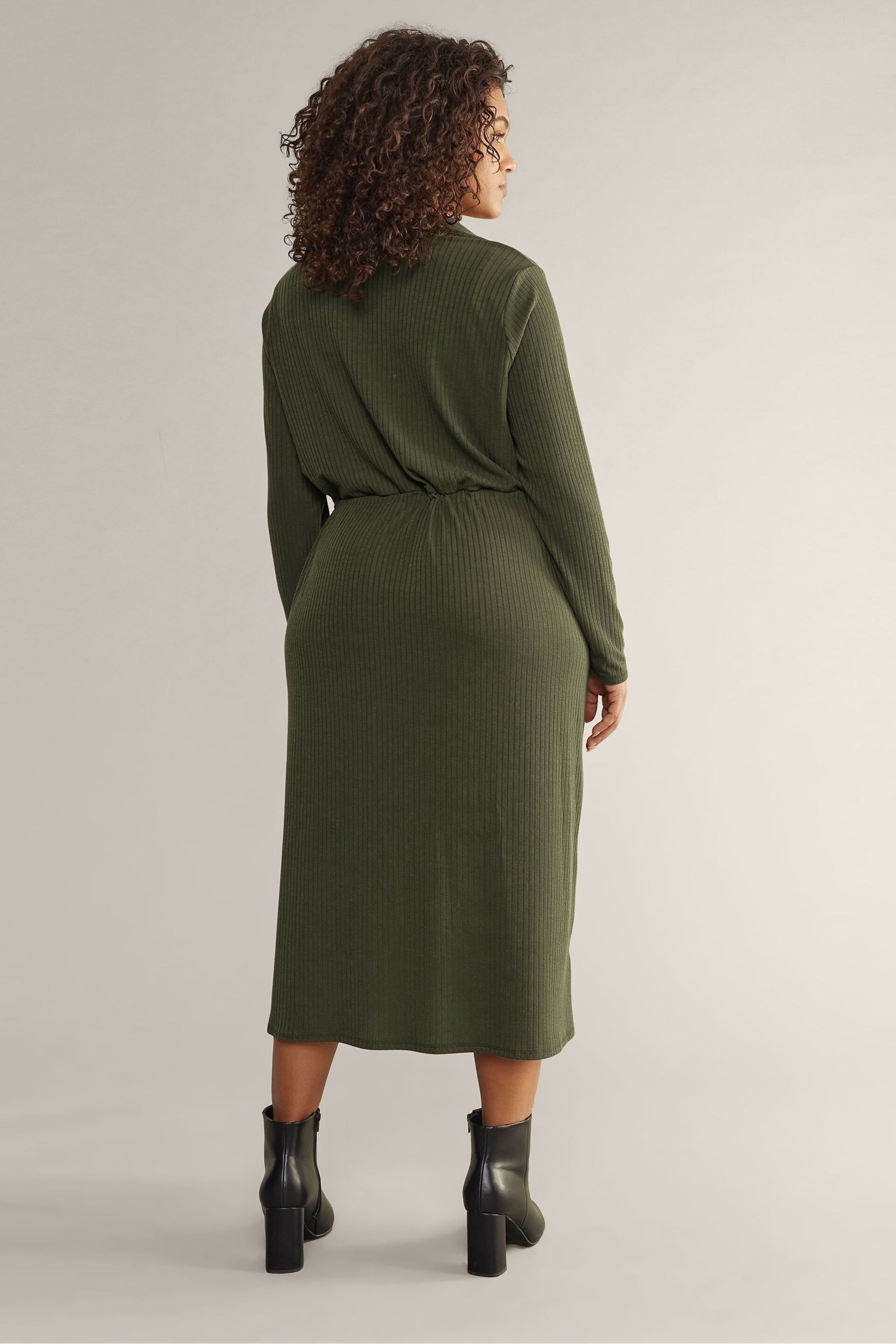 Evans Ribbed Utility Dress - Image 3 of 4