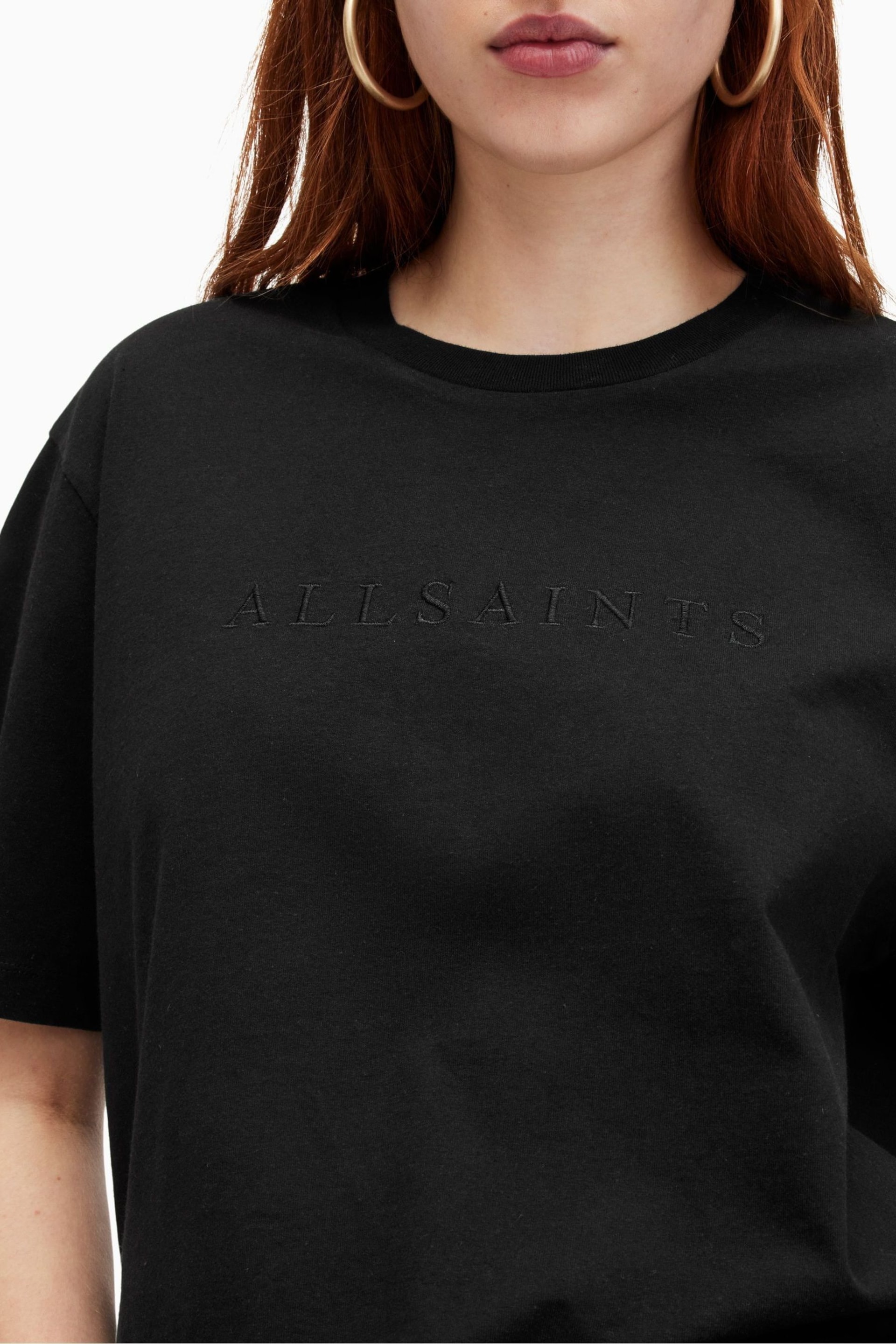 AllSaints Black BF Pippa T-Shirt - Image 5 of 6