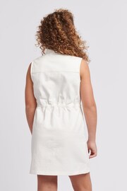 Lee Girls Sleeveless Twill White Dress - Image 3 of 8