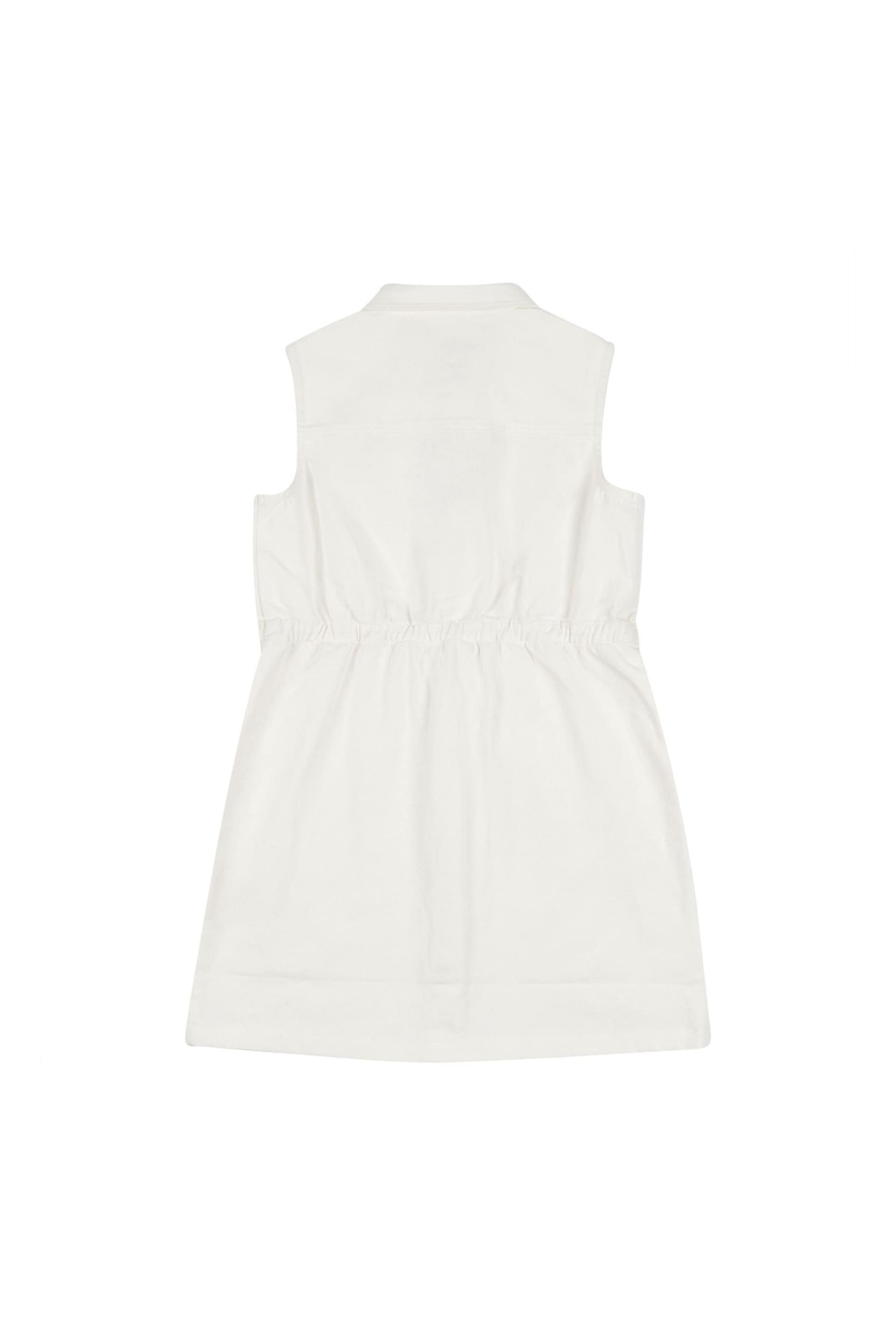 Lee Girls Sleeveless Twill White Dress - Image 7 of 8