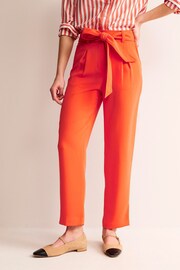 Boden Red Petite Tapered Tie Waist Trousers - Image 4 of 5