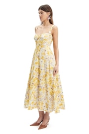 Bardot Yellow Lilah Corset Midi Dress - Image 2 of 5
