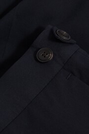 Reiss Navy Seare Cotton Blend Side Adjuster Trousers - Image 5 of 5