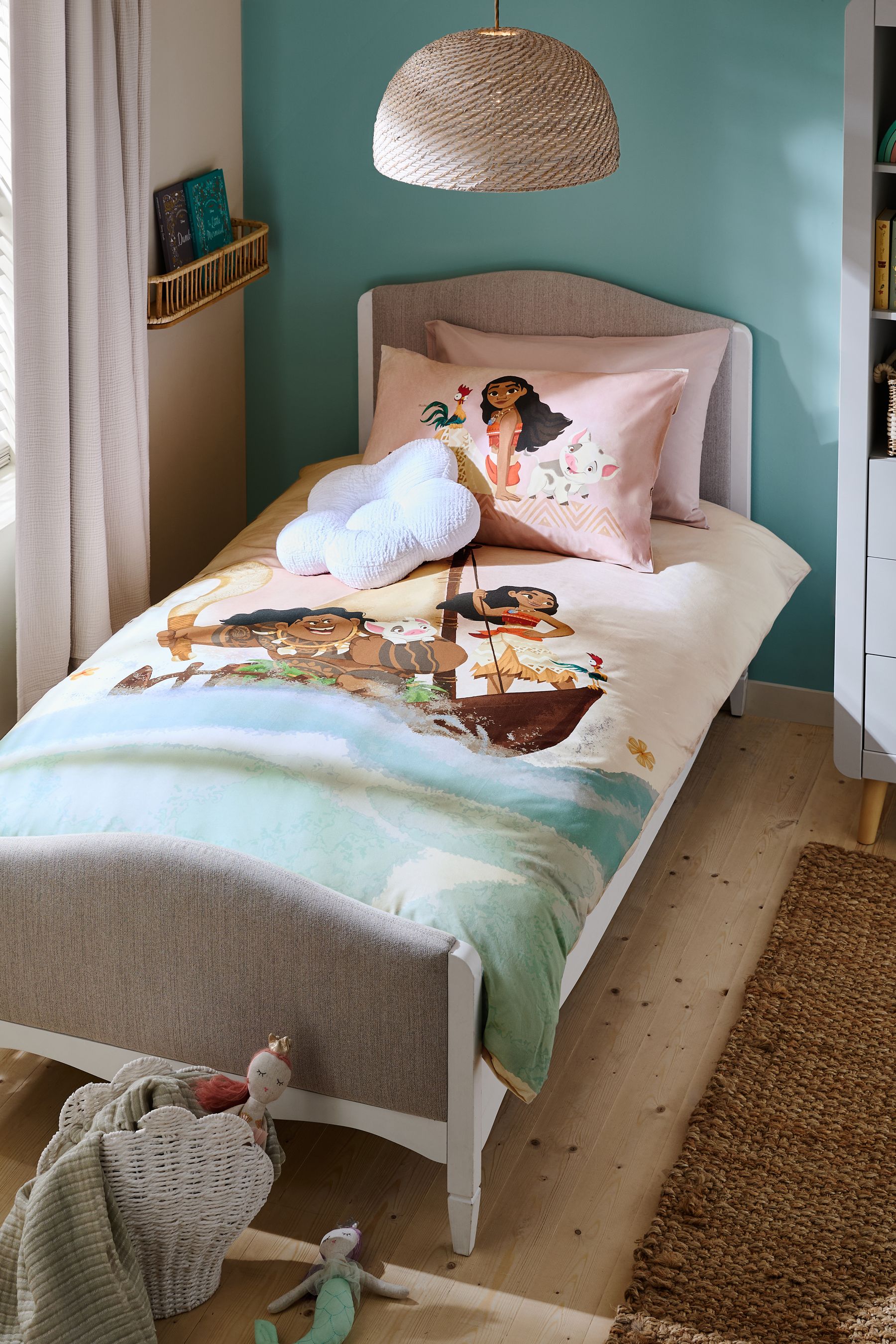 Buy Natural Disney Moana 100 Cotton Duvet Cover and Pillowcase Set from Next Luxembourg