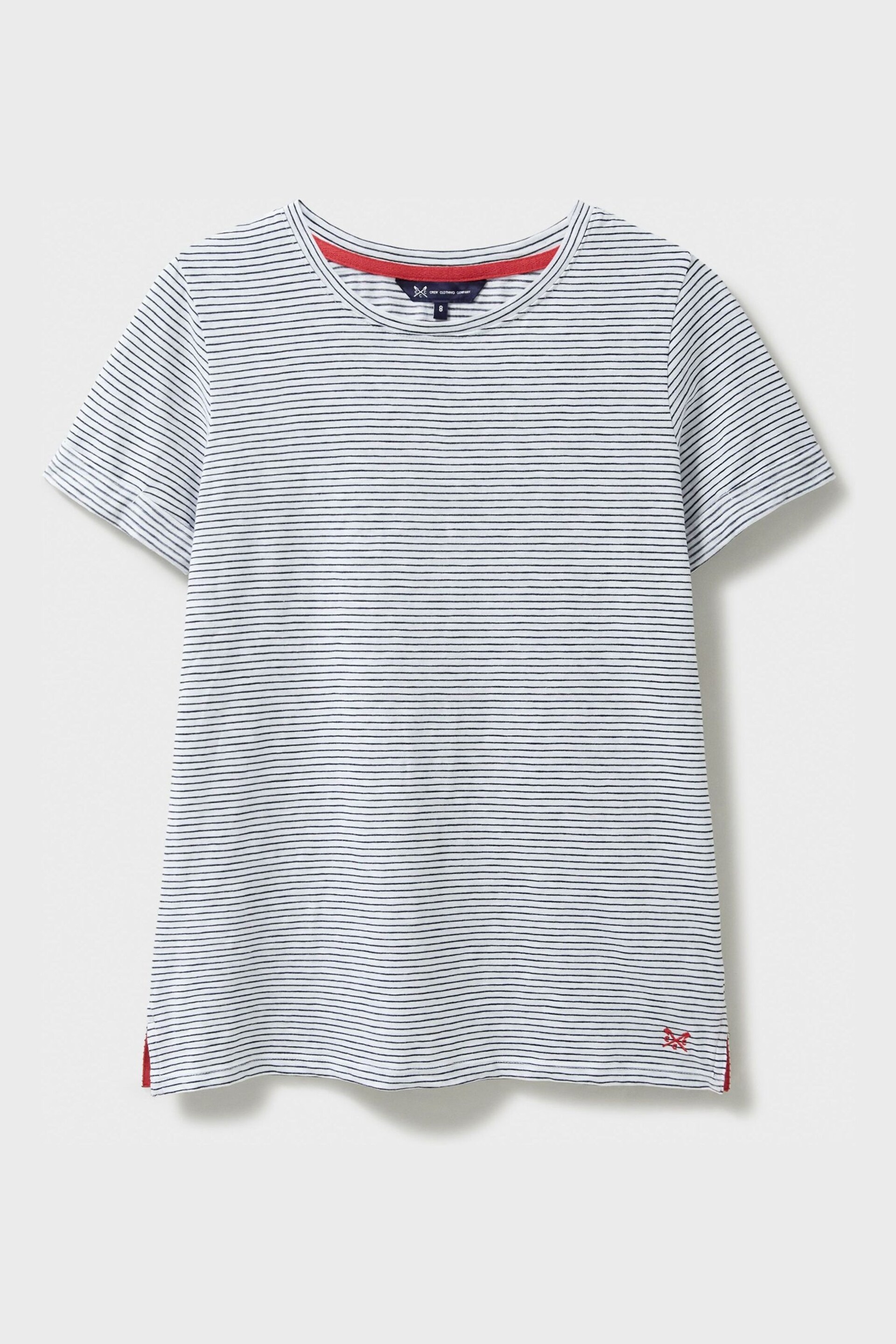 Crew Clothing Perfect Striped Crew Slub T-Shirt - Image 5 of 5