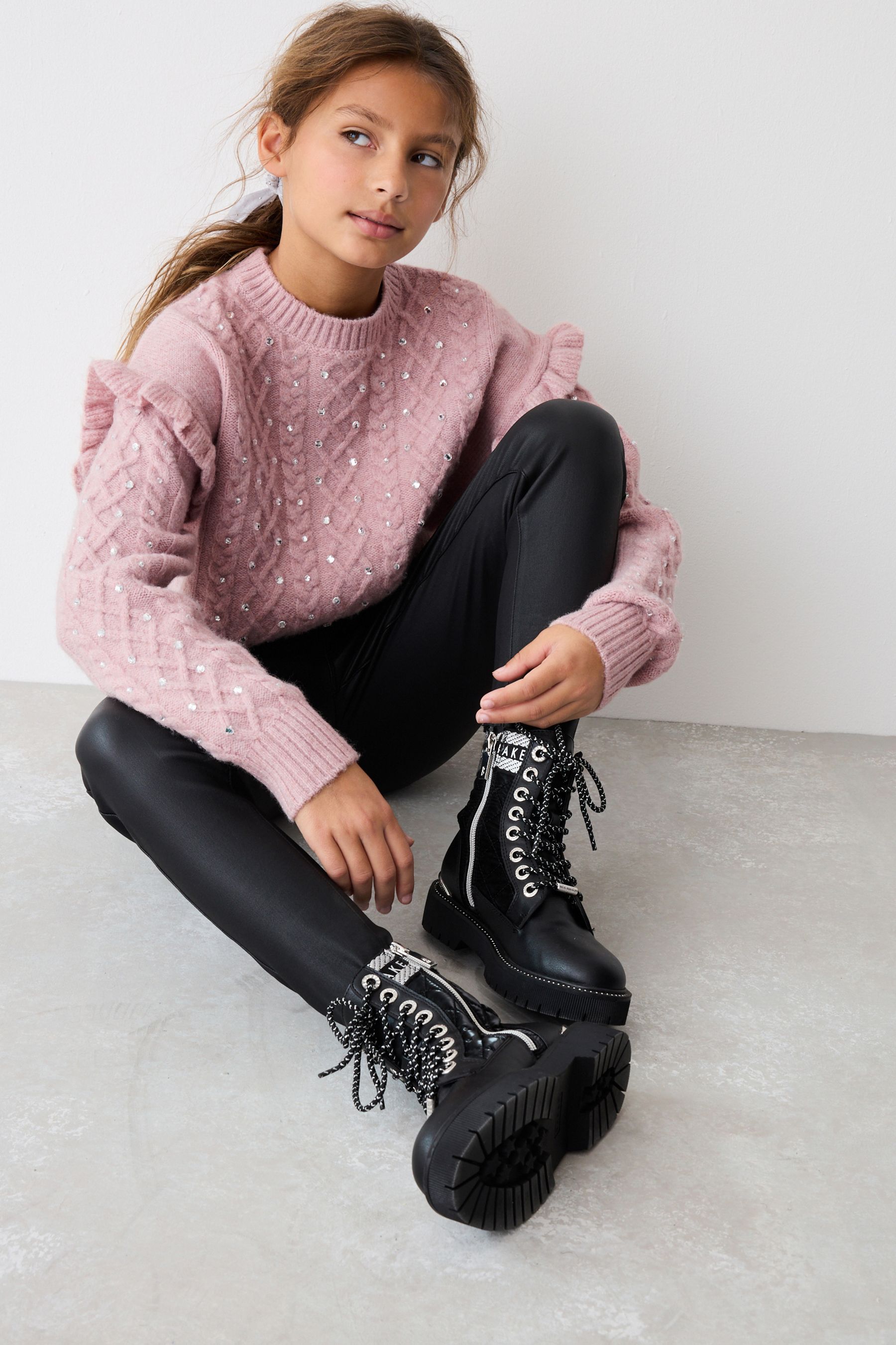 Buy Baker by Ted Baker Frill Shoulder Diamante Knit Jumper from Next Malta
