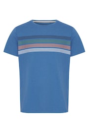 Blend Light Blue Denim Striped Short Sleeve T-Shirt - Image 5 of 5