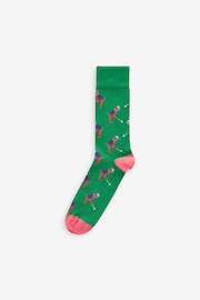 Green/Blue Bright Animal Fun Pattern Socks 8 Pack - Image 3 of 10