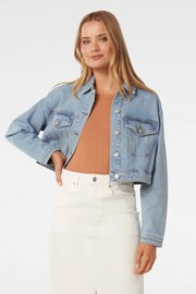 Forever New Blue Keira Cropped Jacket - Image 1 of 5