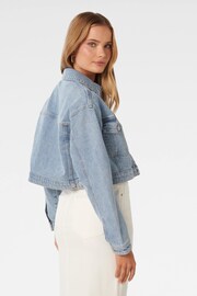 Forever New Blue Keira Cropped Jacket - Image 4 of 5