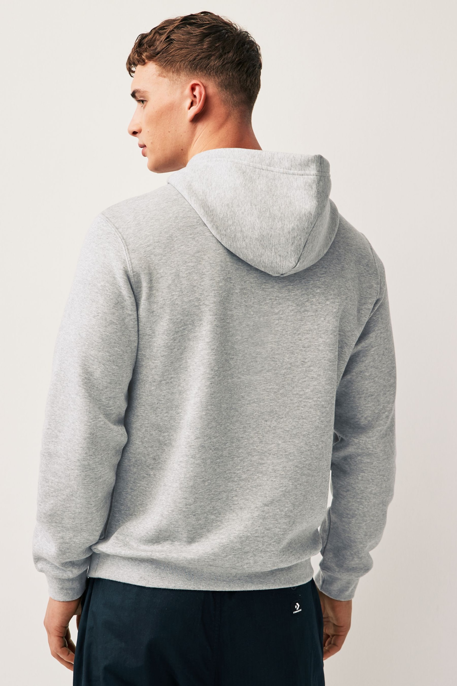 Converse Grey Chuck Patch Hoodie - Image 3 of 4