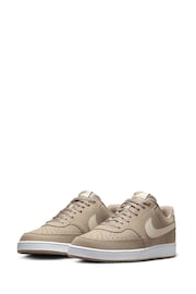 Nike Khaki/White Court Vision Low Trainers - Image 5 of 10