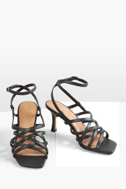 Hush Black Gisele Strappy Leather Stiletto Shoes - Image 2 of 4