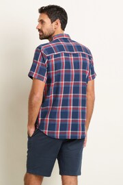 Brakeburn Blue Check Short Sleeve Shirt - Image 2 of 5