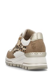 Rieker Womens Wide Fit Cream Zipper Trainers - Image 5 of 10