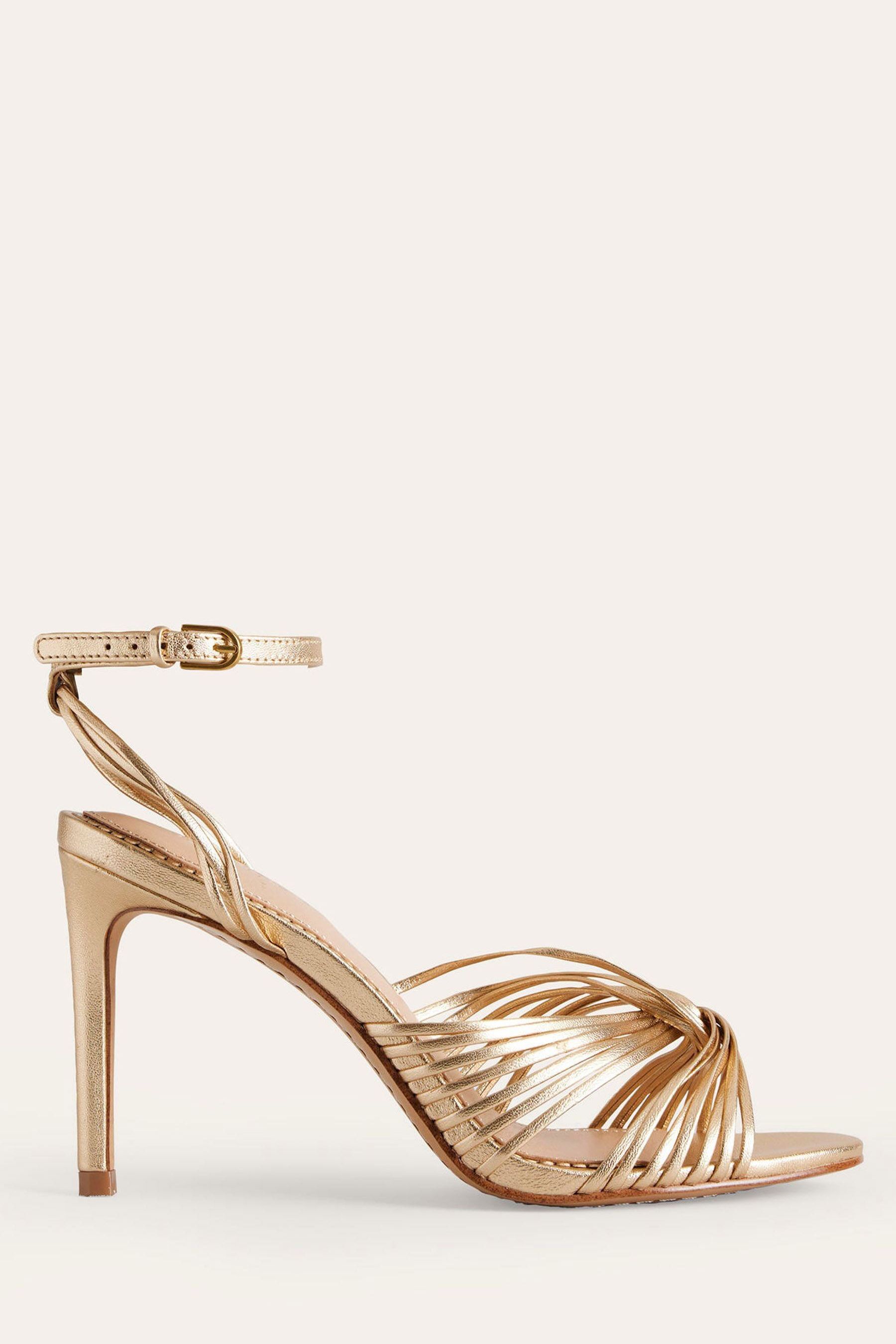 Gold heeled sandals uk deals