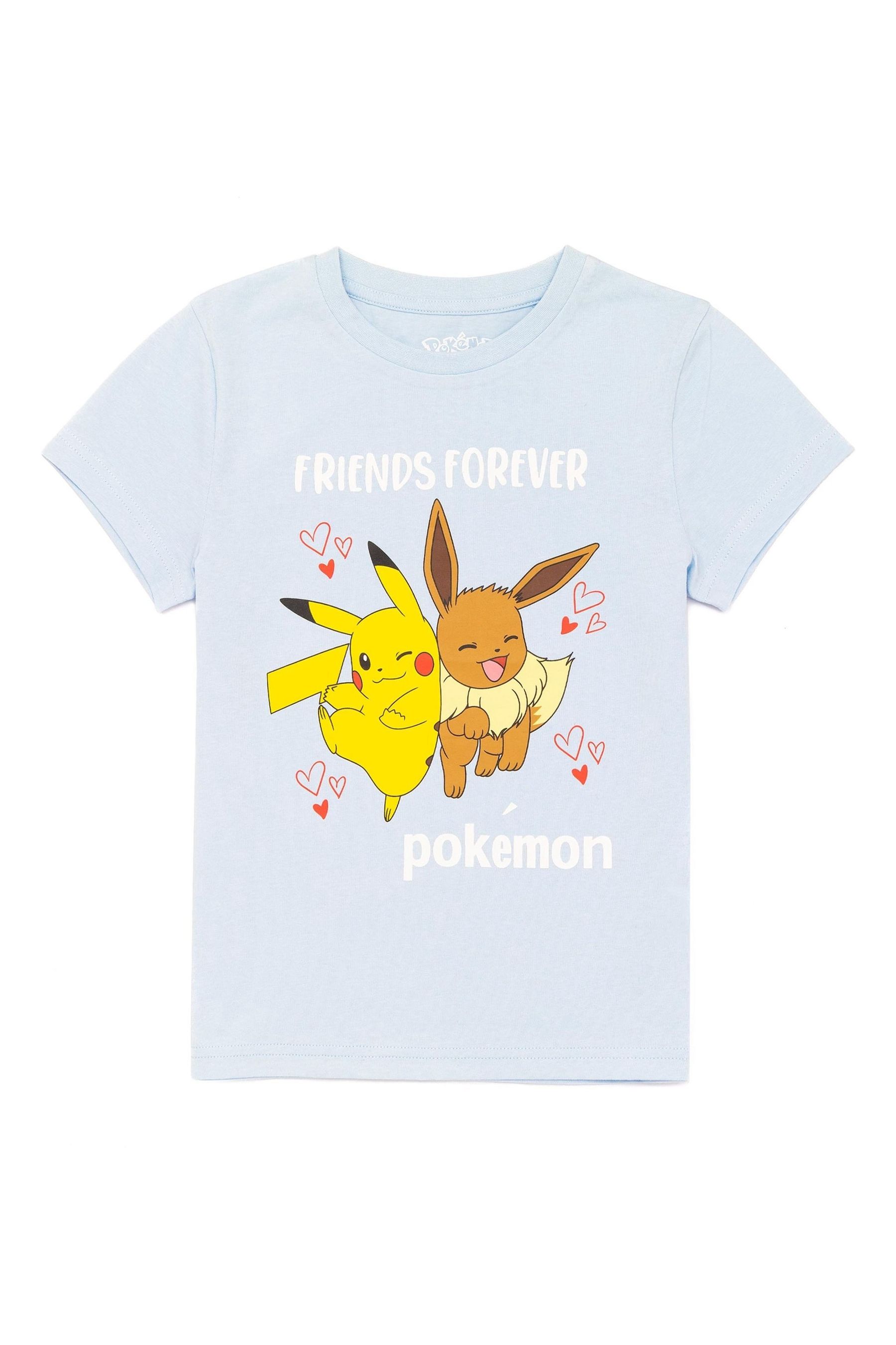 Buy Vanilla Underground Blue Girls Pokemon 100 Cotton T Shirt from Next Luxembourg