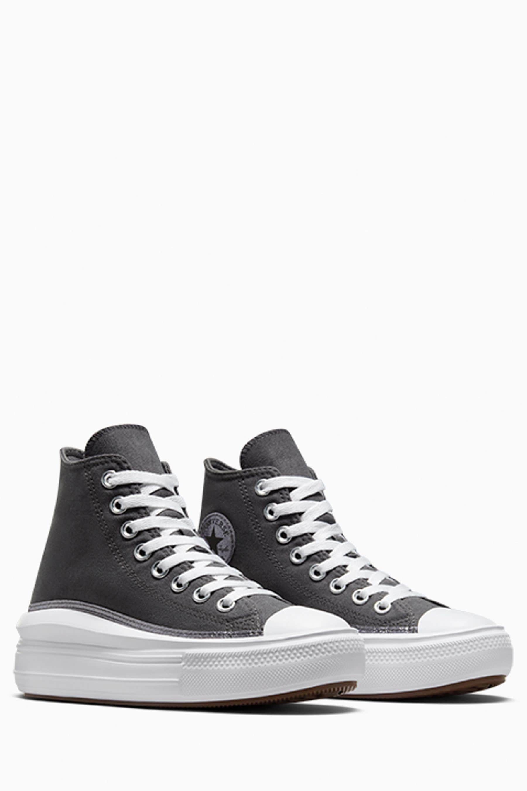 Buy Converse Grey Chuck Taylor Glitter Move Youth Trainers from Next Ireland