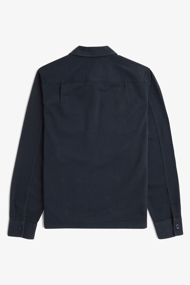 Fred Perry Navy Cotton Twill Overshirt - Image 7 of 7