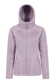 Mountain Warehouse Purple Womens Nevis Borg Lined Hoodie - Image 1 of 5