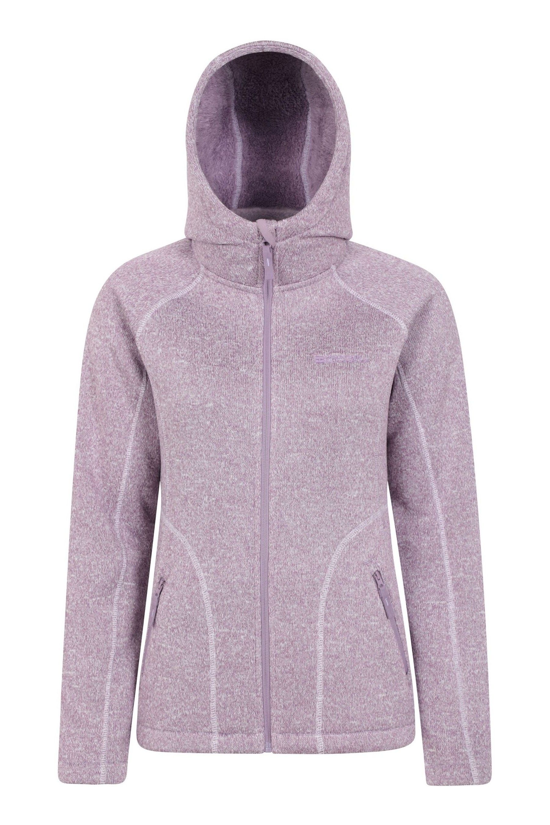 Mountain Warehouse Purple Womens Nevis Sherpa Lined Hoodie