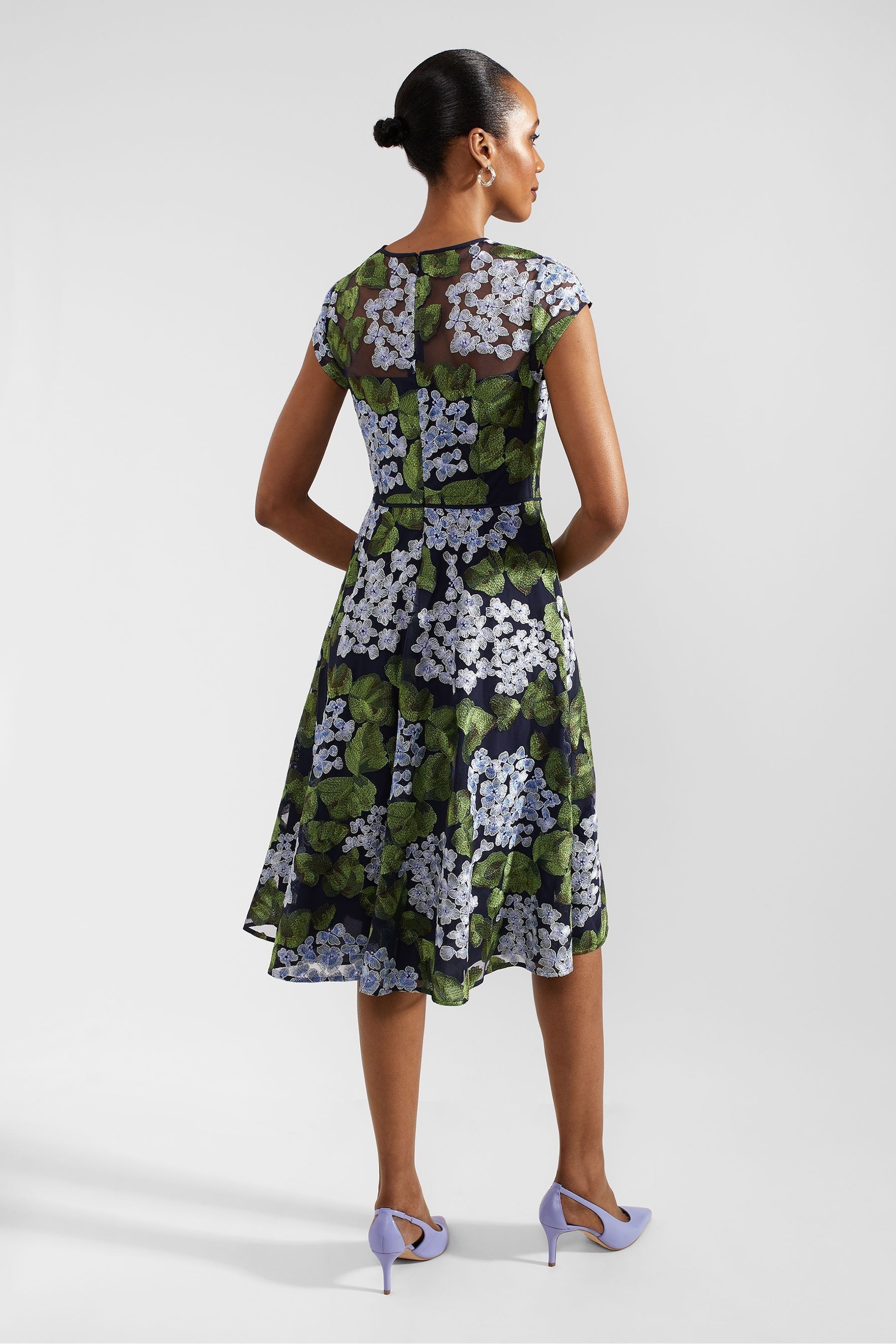 Buy Hobbs Blue Petite Tia Dress from Next Oman