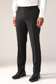 Black Tailored Fit Wool Blend Motionflex Suit Trousers - Image 1 of 8