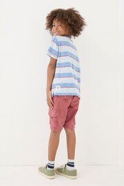 FatFace Blue Multi Fine Stripe T-Shirt - Image 2 of 4