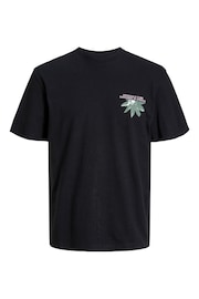 JACK & JONES Black Graphic Back Printed T-Shirt - Image 4 of 7