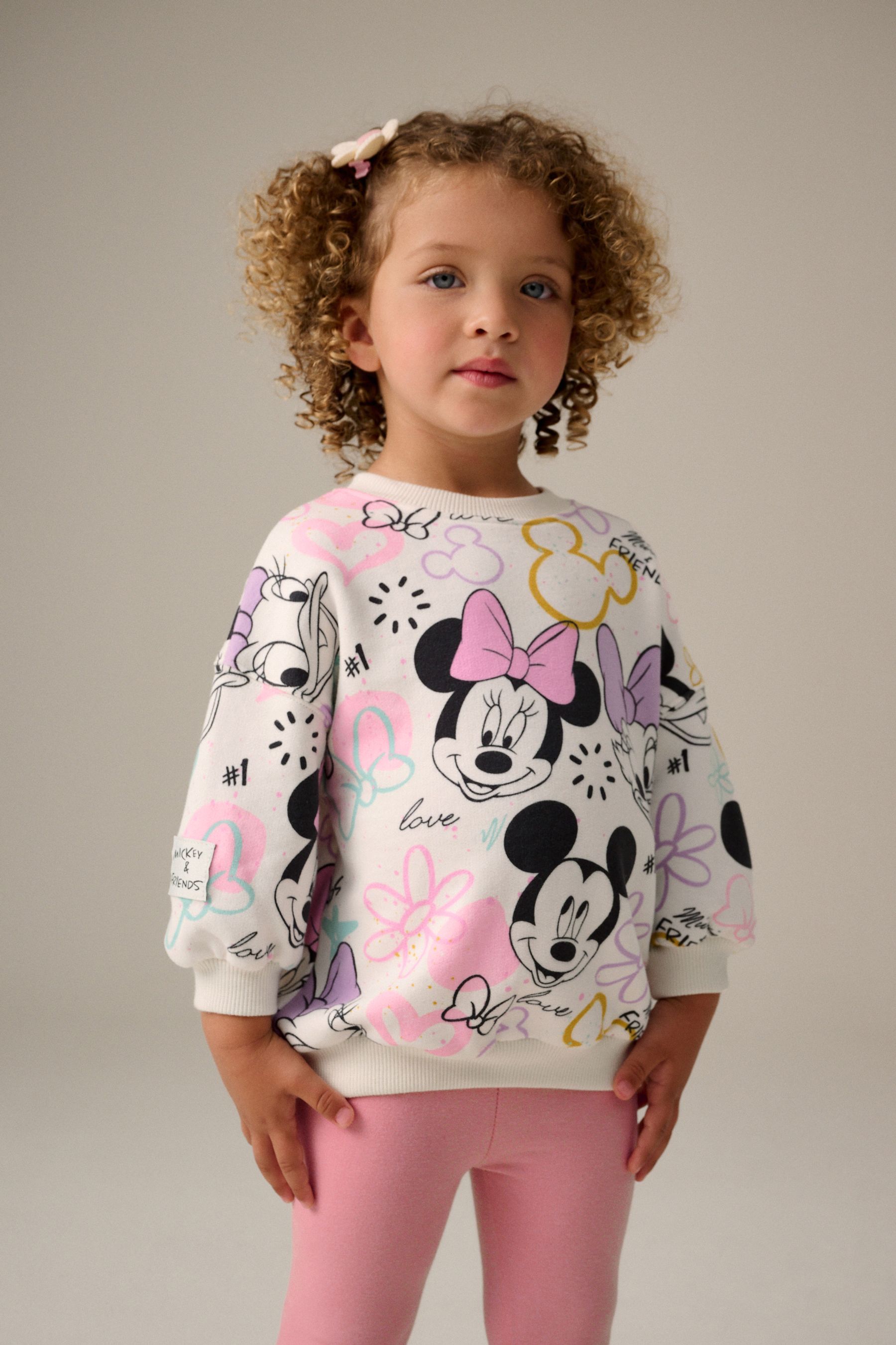 Pink mickey sweatshirt on sale