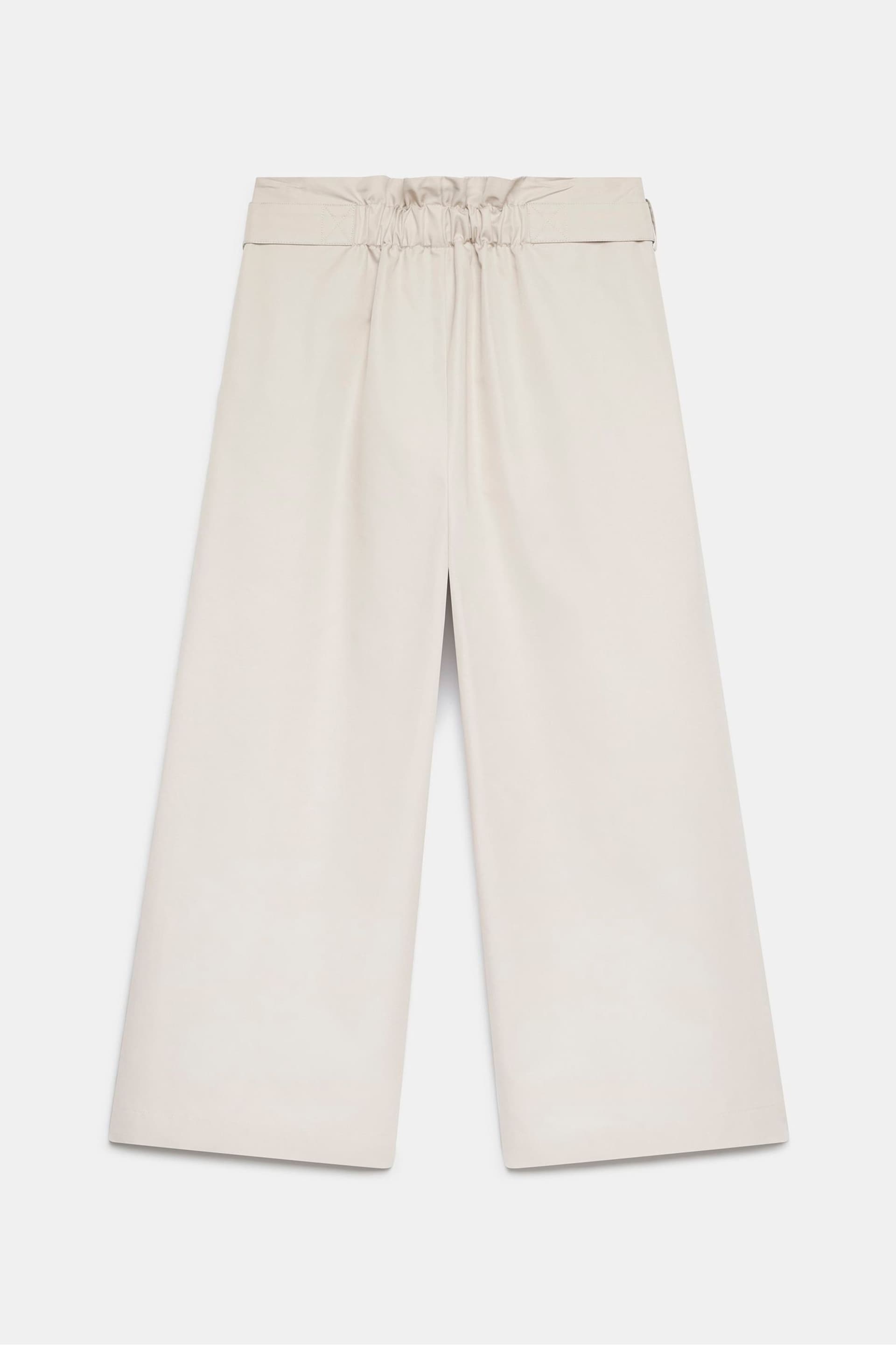 Mint Velvet Cream Jersey Stitch Detail Trousers - Image 5 of 6