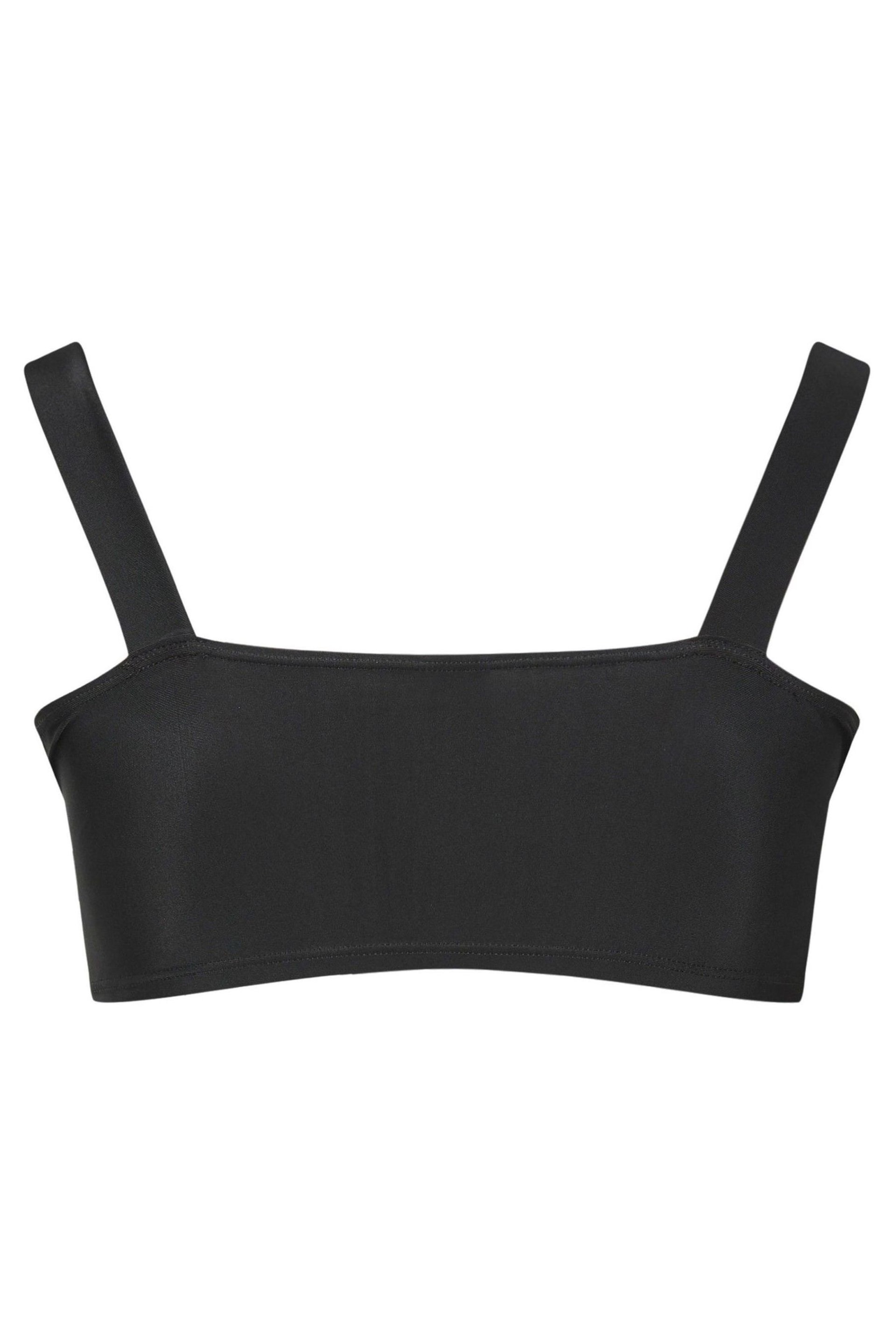 Yours Curve Black Chain Detail Bikini Top - Image 6 of 6