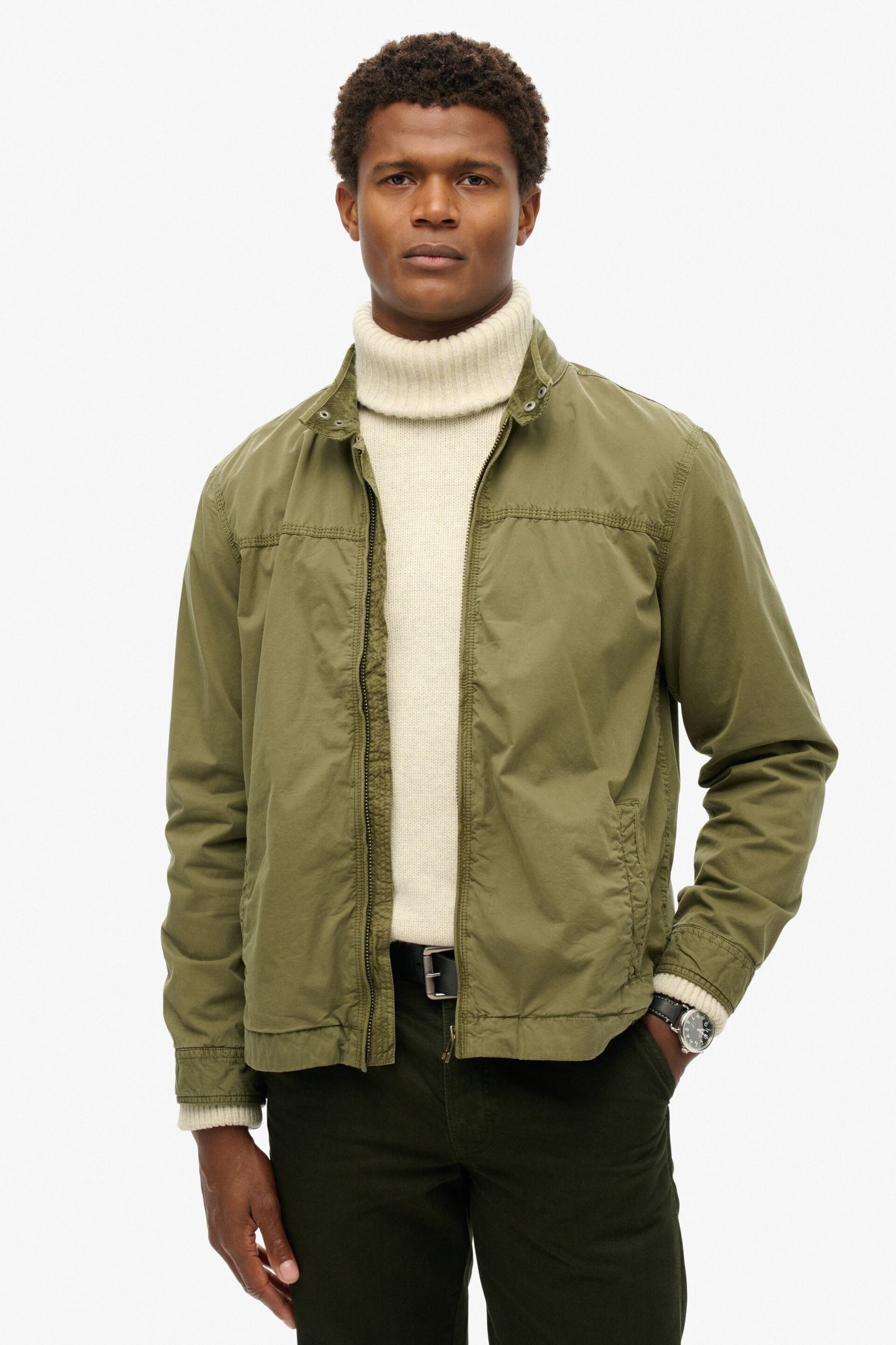 Superdry Green Classic Harrington Jacket - Image 1 of 2