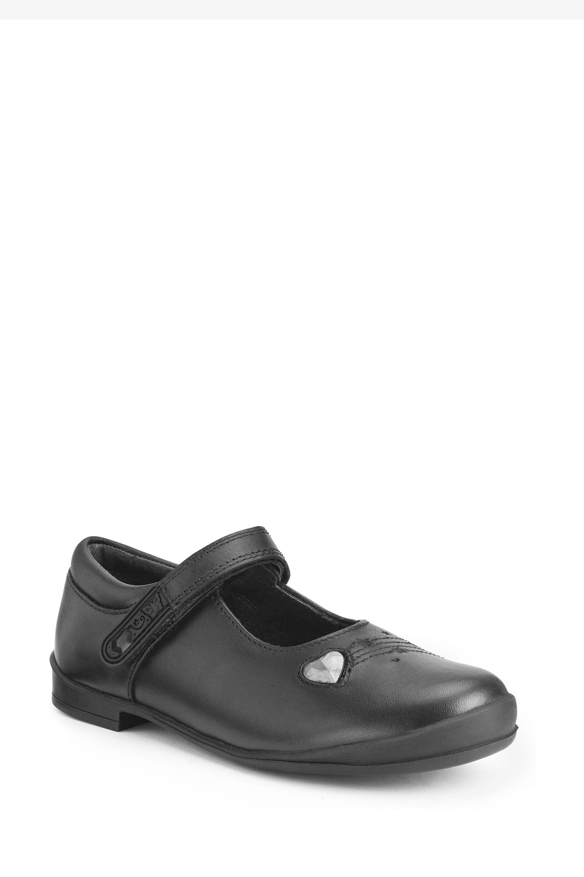 Start-Rite Stardust Black Leather Mary Jane School Shoes - Image 3 of 6