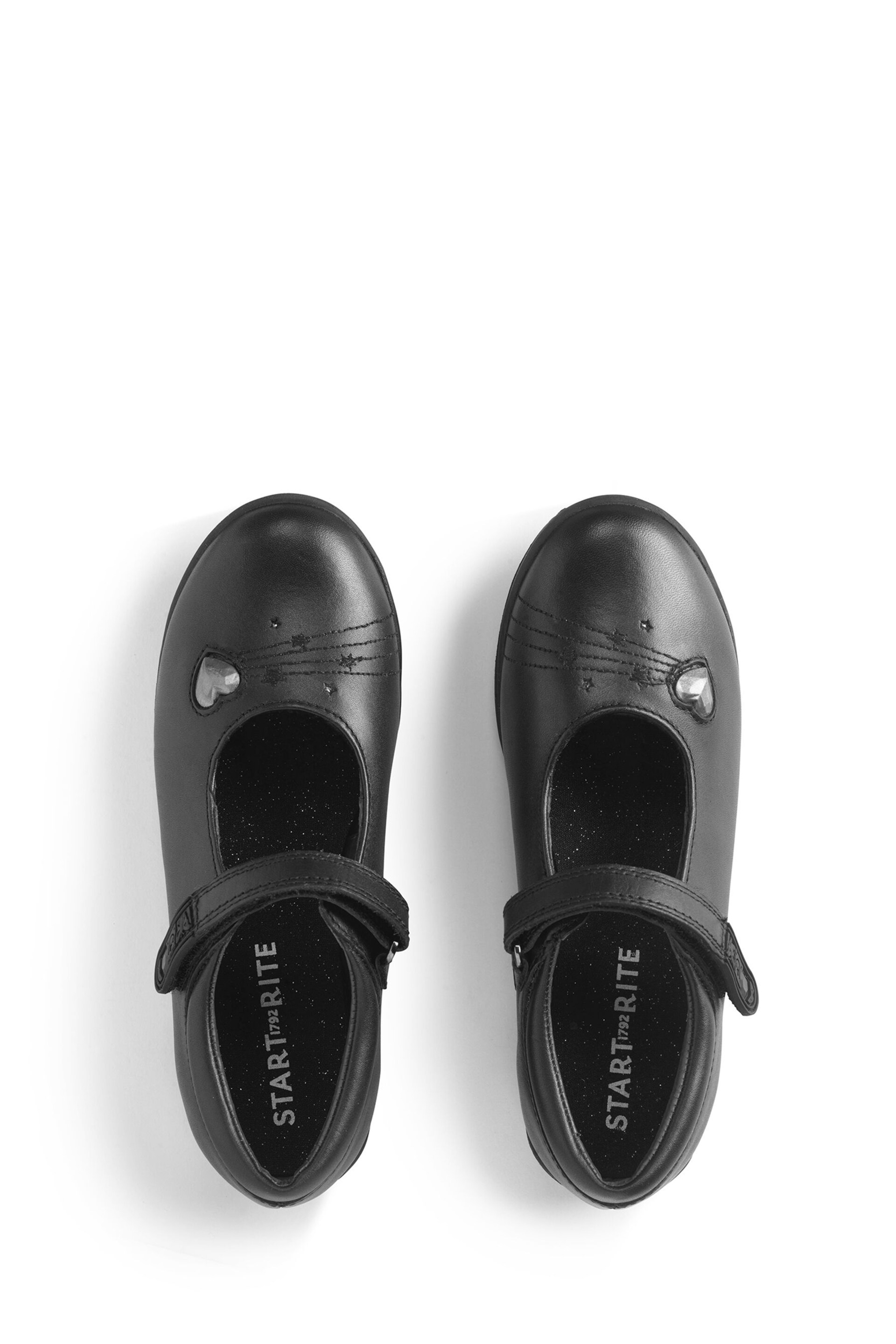 Start-Rite Stardust Black Leather Mary Jane School Shoes - Image 4 of 6