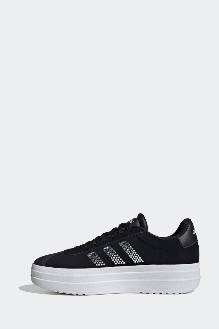 adidas Black/Pink VL Court Bold Trainers - Image 2 of 8