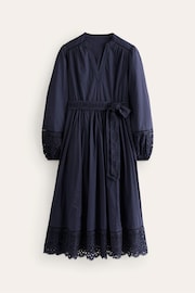 Boden Blue Petite Jen Broderie Cotton Midi Dress - Image 5 of 5