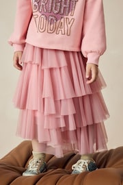 Pink Mesh Layered Skirt (3-16yrs) - Image 1 of 4