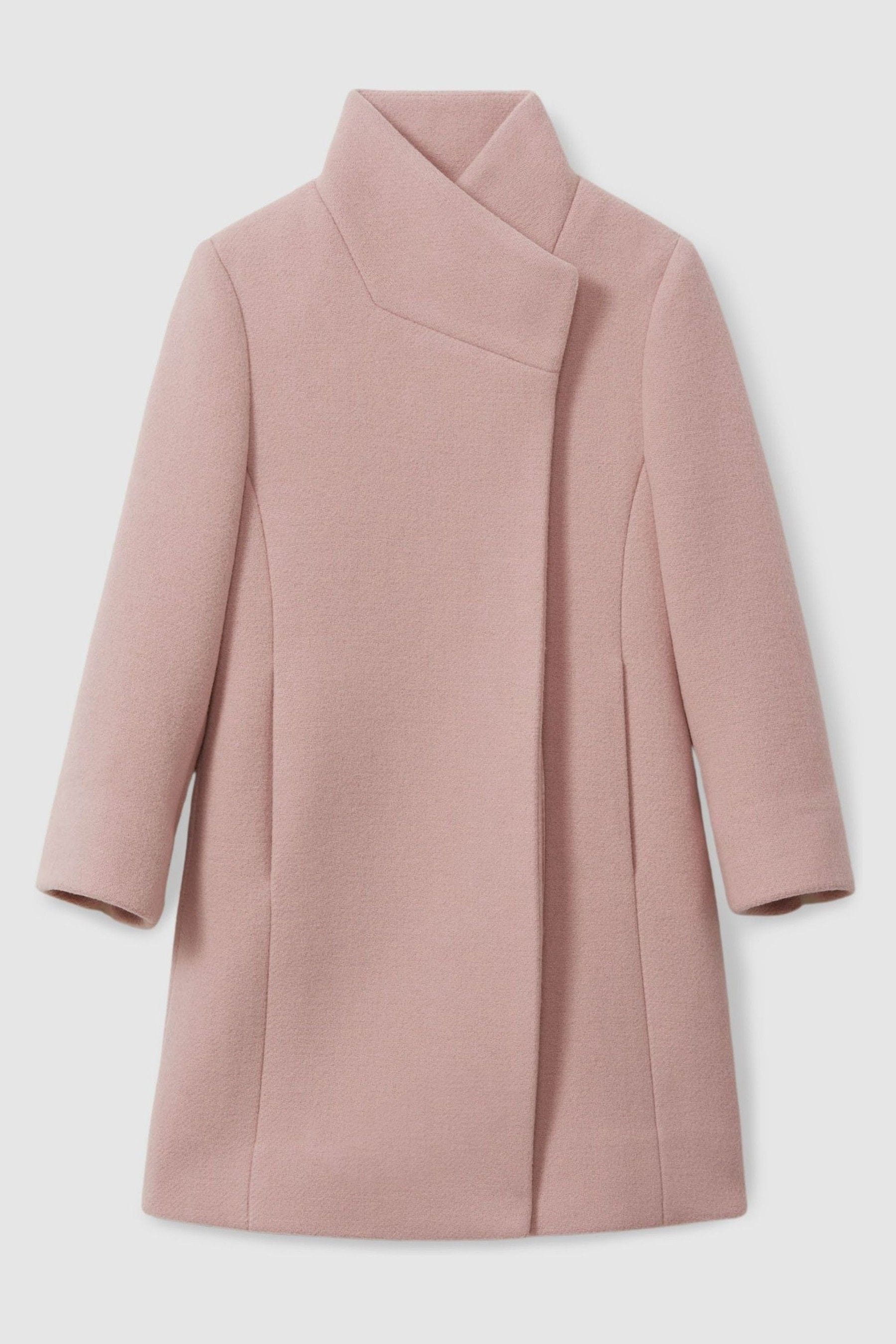 Buy Reiss Pink Kia 13 14 yrs Wool Blend Funnel Neck Coat from the Next UK online shop