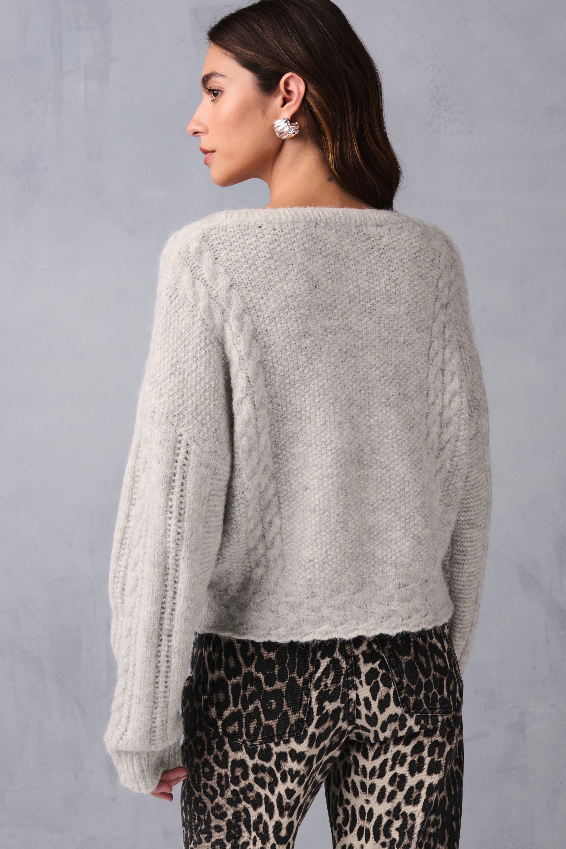 Grey sparkle cardigan clearance