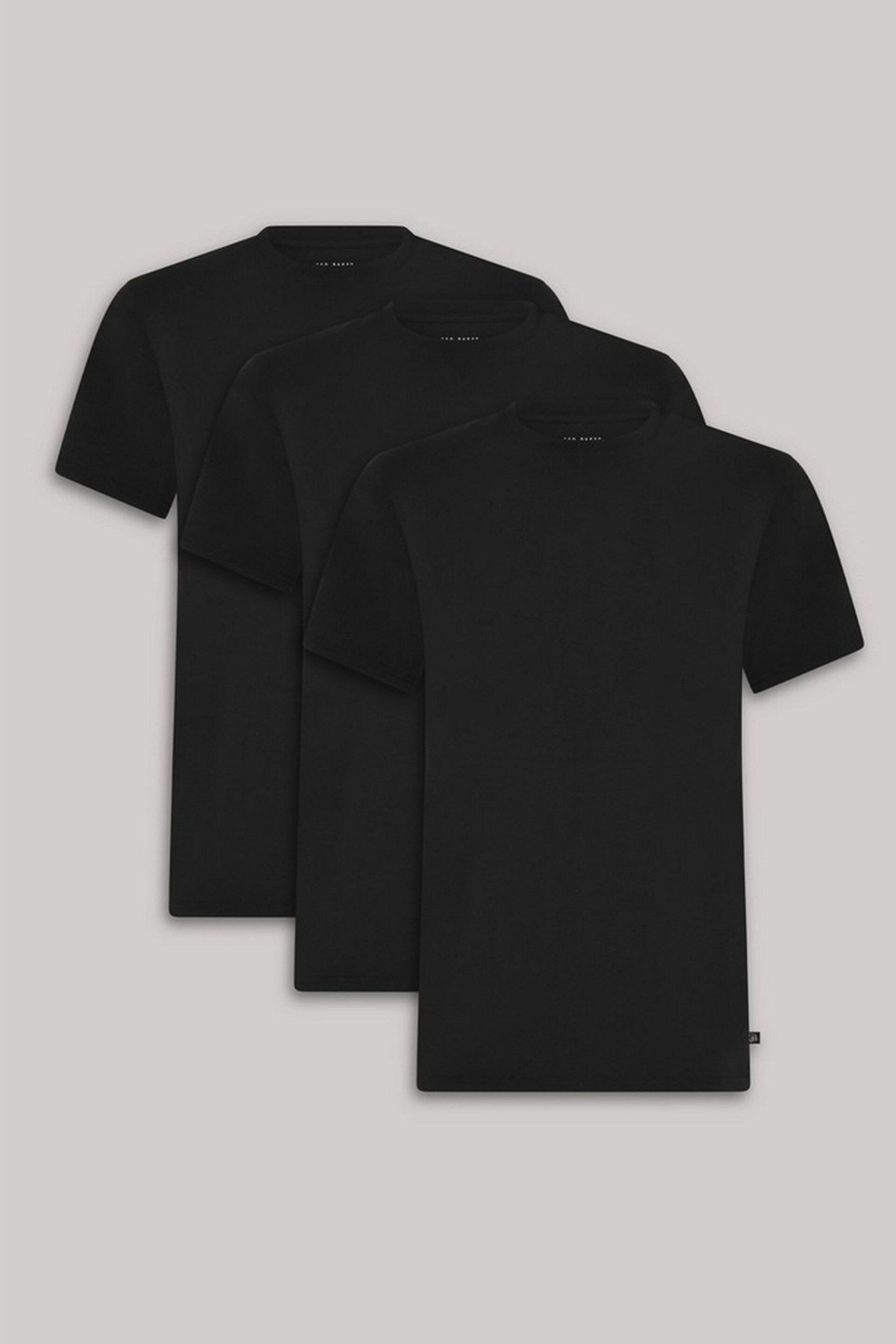 Ted Baker Black Crew Neck T-Shirts 3 Pack - Image 2 of 3