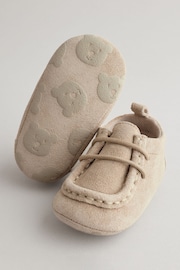 Neutral Suede Lace-Up Baby Shoes (0-24mths) - Image 4 of 6