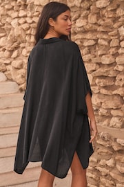 Black Longline Overhead Shirt Cover-Up - Image 4 of 8