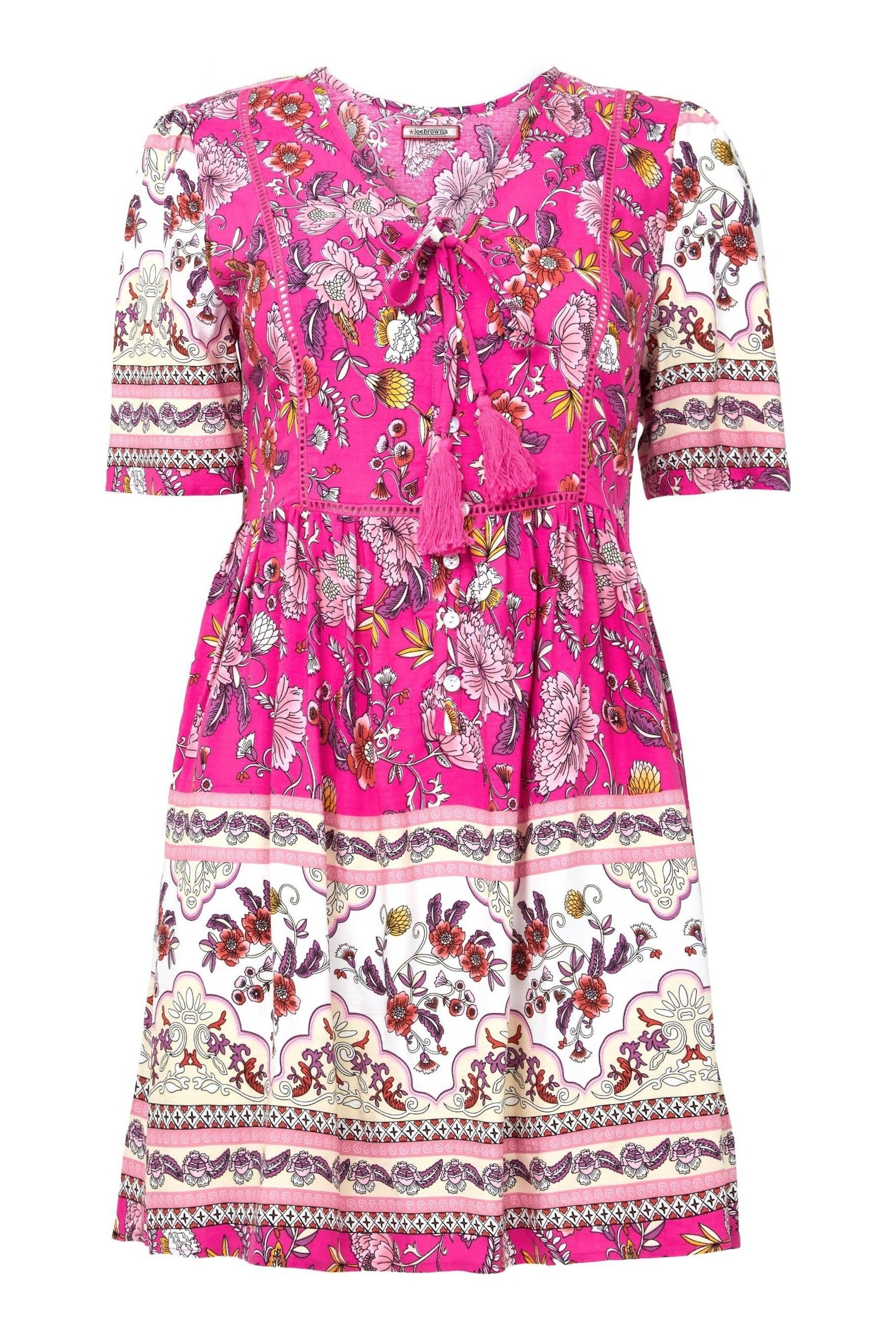 Joe Browns Pink Sleeveless Floral Print Tunic - Image 3 of 3