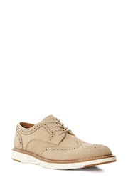 Dune London Cream Bronny Brogue Wedges - Image 3 of 4