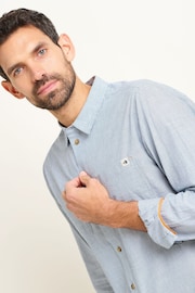 Brakeburn Blue Stripe Long Sleeve Shirt - Image 3 of 5