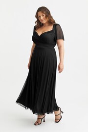 Scarlett & Jo Black Kemi Bolero Wrap Bodice Mesh Maxi Gown - Image 3 of 4