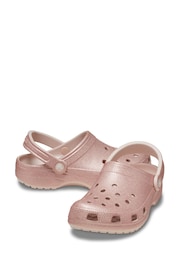 Crocs Pink Classic Glitter Clogs - Image 4 of 7